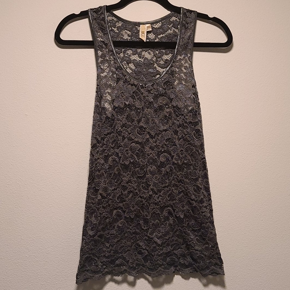 BKE racerback lace tank